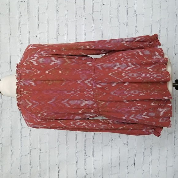Torrid Ikat Tie-Waist Peasant Blouse - Picture 8 of 12